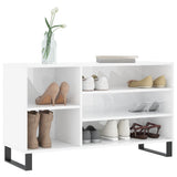Vidaxx armoire à chaussures 102x36x60 cm bois fini blanc brillant