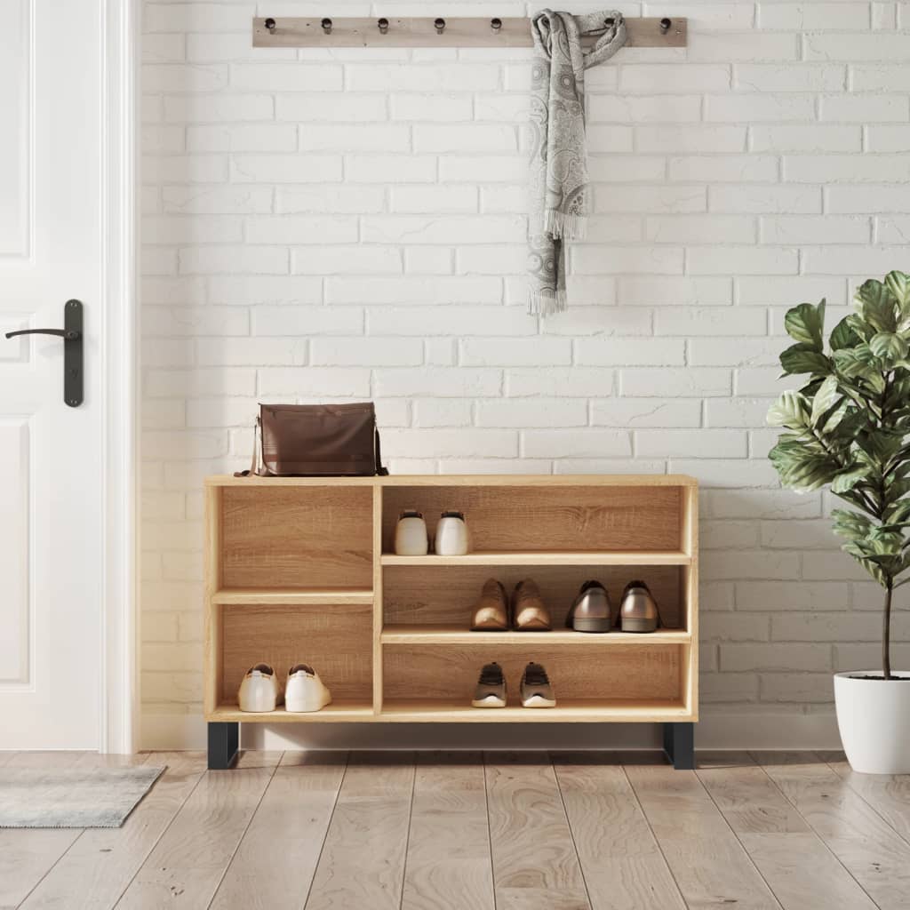 VidaXL armoire à chaussures 102x36x60 cm bois d'ingénierie chêne sonoma