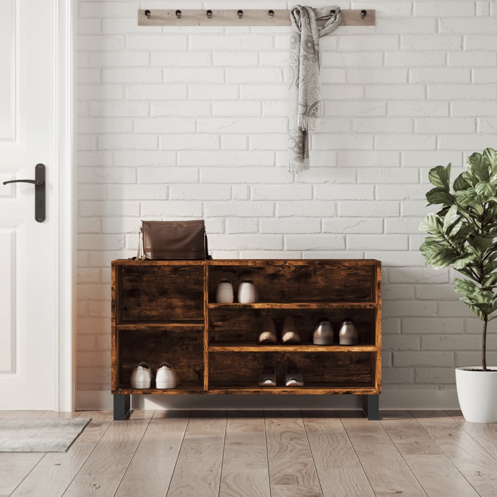 Vidaxx meuble à chaussures 102x36x60 cm bois d'ingénierie, chêne fumé