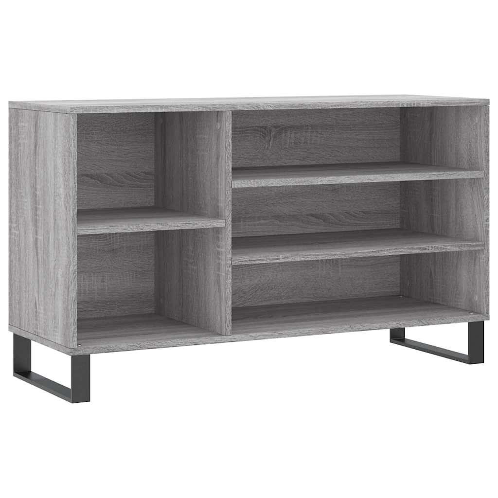 VidaXL armoire à chaussures 102x36x60 cm bois d'ingénierie gris sonoma