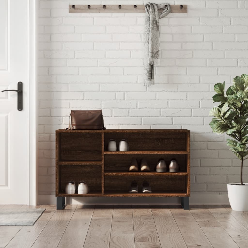 Vidaxx armoire à chaussures 102x36x60 cm bois fini couleur chêne marron