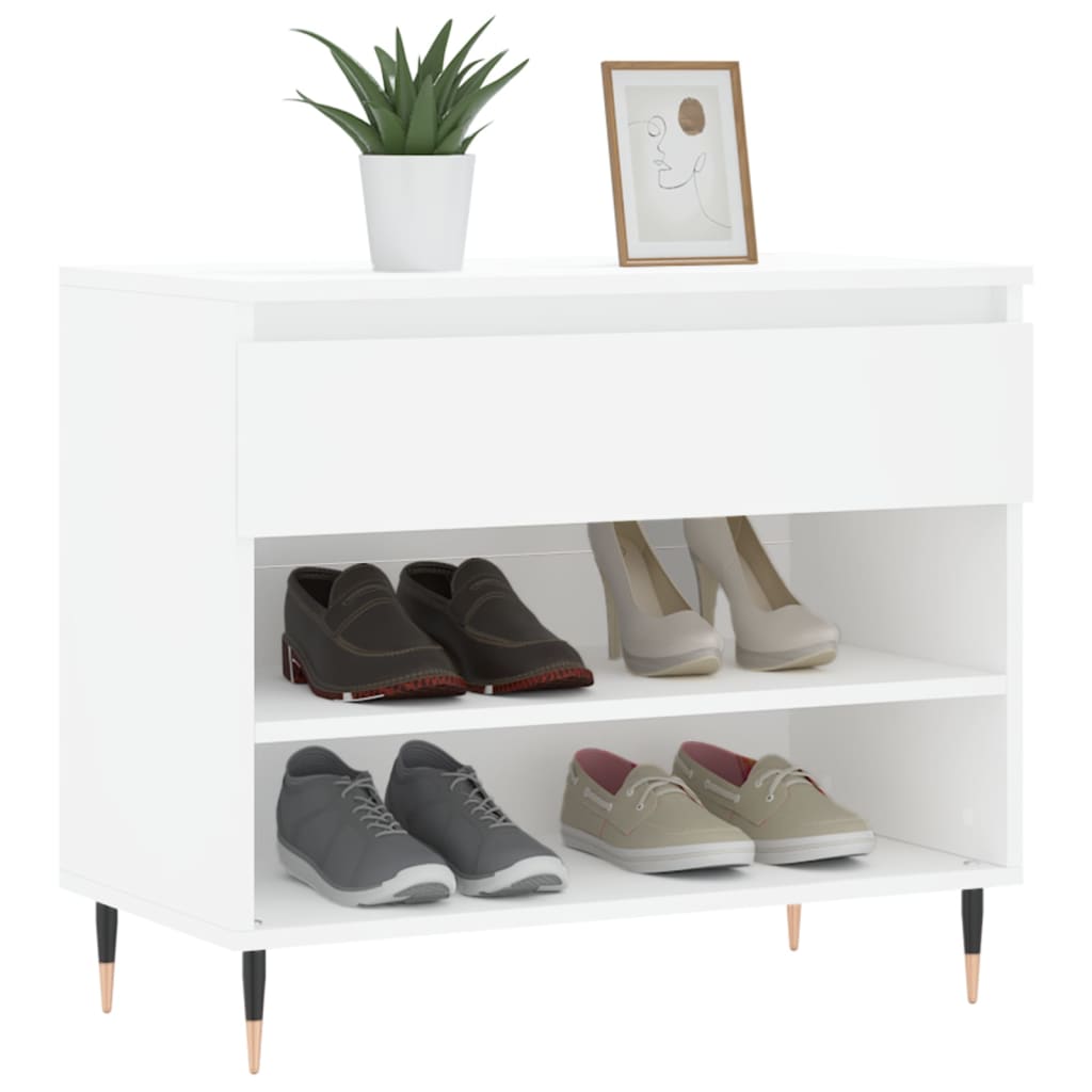 Vidaxx meuble à chaussures 70x36x60 cm bois d'ingénierie blanc