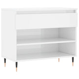 Vidaxx armoire à chaussures 70x36x60 cm bois fini blanc brillant