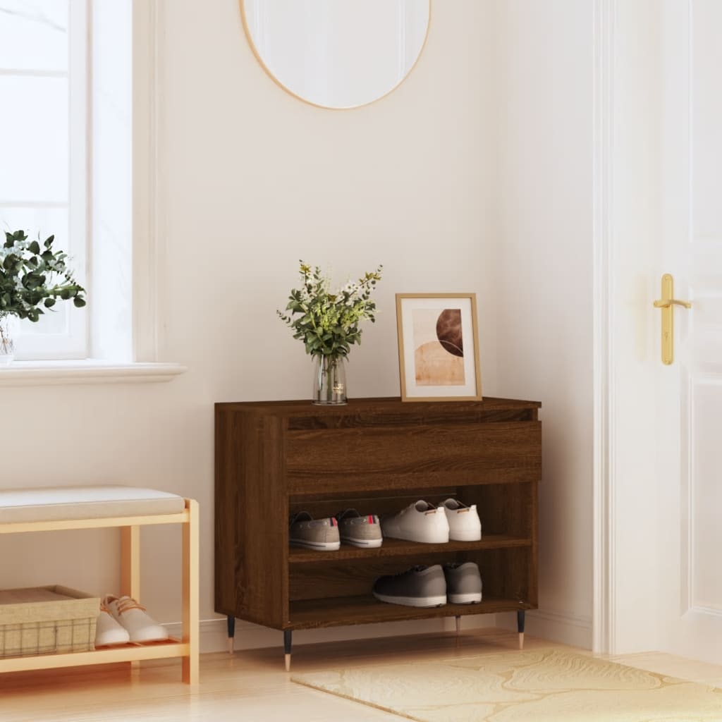 Vidaxx armoire à chaussures 70x36x60 cm bois fini couleur chêne marron