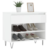 Vidaxl Shoe cabinet 70x36x60 cm Properted Wood High Gloss White