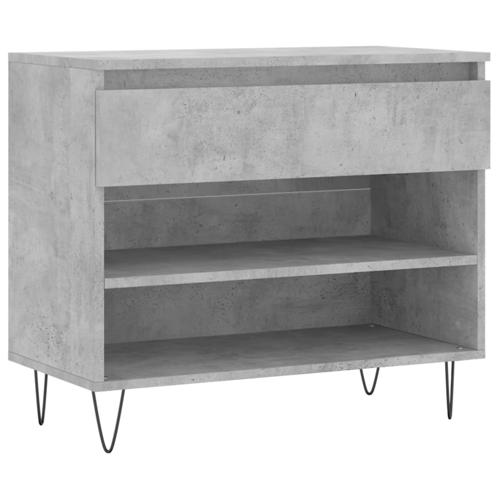 Vidaxx meuble à chaussures 70x36x60 cm bois d'ingénierie gris béton