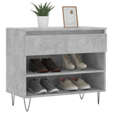Vidaxx meuble à chaussures 70x36x60 cm bois d'ingénierie gris béton