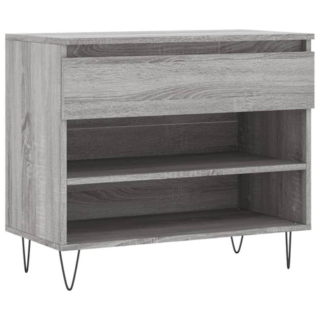 VidaXL armoire à chaussures 70x36x60 cm bois d'ingénierie gris sonoma