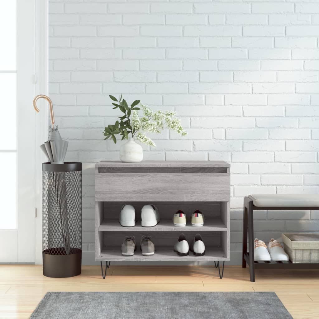 Vidaxl Shoe Cabinet 70x36x60 cm Property Wood Sonoma Gray