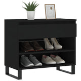 VidaXL Shoe cabinet 70x36x60 cm Properted Wood Black