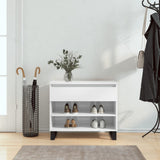 Vidaxx armoire à chaussures 70x36x60 cm bois fini blanc brillant