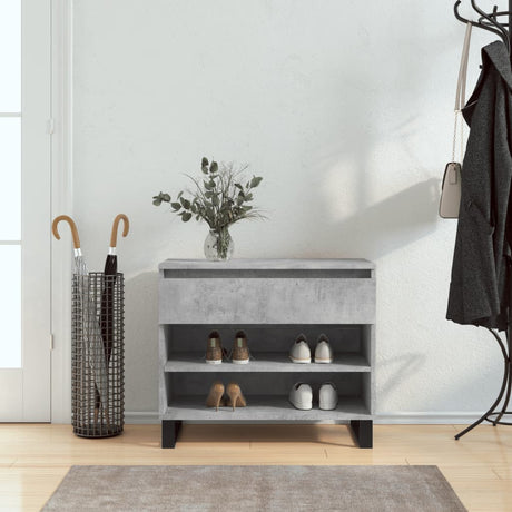 Vidaxx meuble à chaussures 70x36x60 cm bois d'ingénierie gris béton