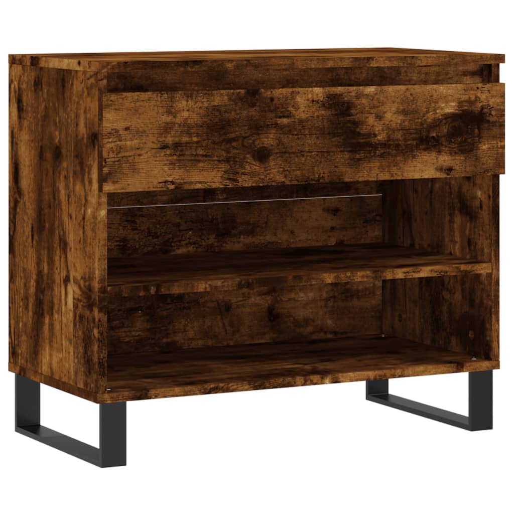 Vidaxx armoire à chaussures 70x36x60 cm bois traité, chêne fumé