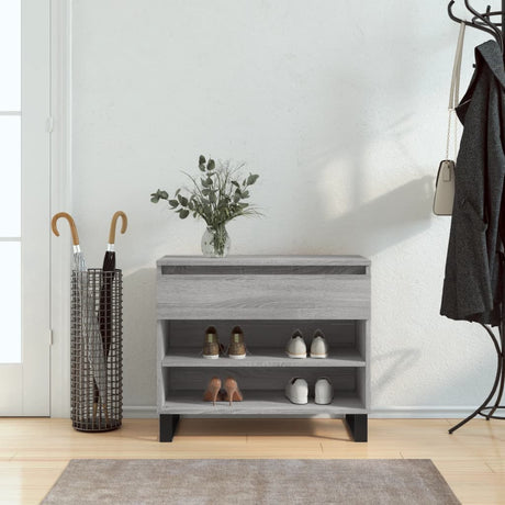 VidaXL armoire à chaussures 70x36x60 cm bois d'ingénierie gris sonoma