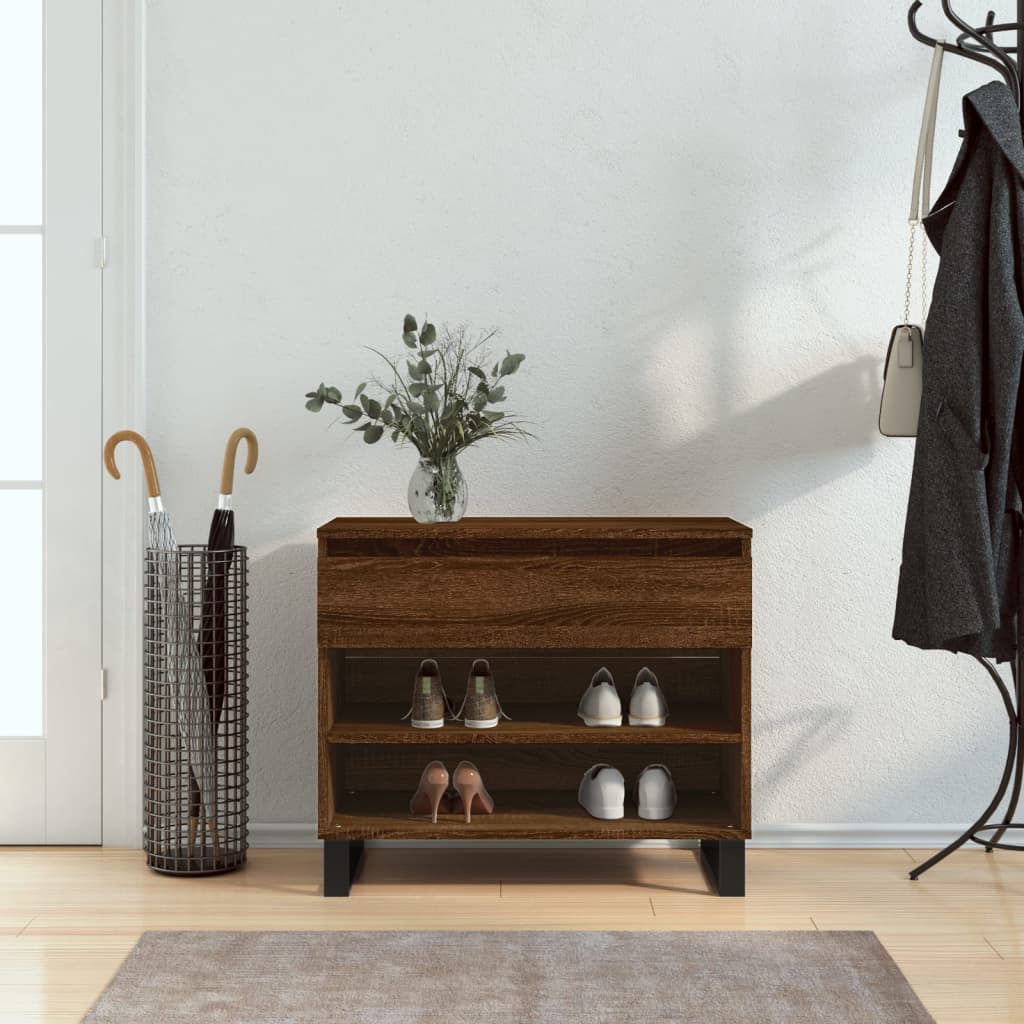 Vidaxx armoire à chaussures 70x36x60 cm bois fini couleur chêne marron