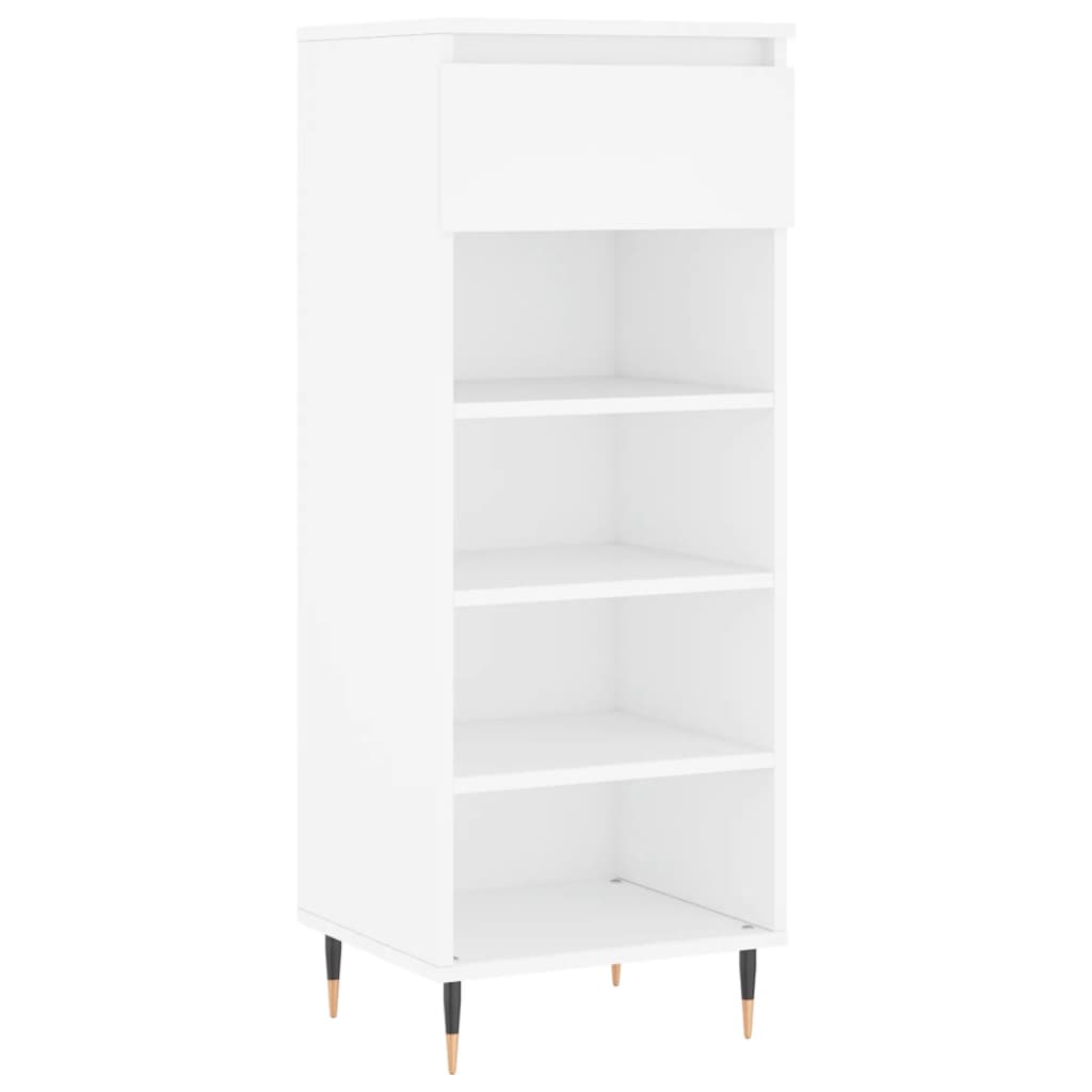 Vidaxx meuble à chaussures 40x36x105 cm bois d'ingénierie blanc