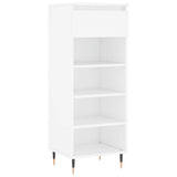 Vidaxx meuble à chaussures 40x36x105 cm bois d'ingénierie blanc