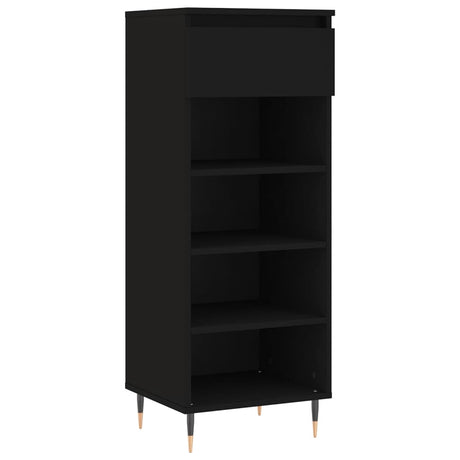 Vidaxx armoire à chaussures 40x36x105 cm bois fini noir