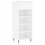 Vidaxx armoire à chaussures 40x36x105 cm bois fini blanc brillant