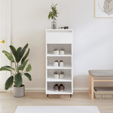 Vidaxx armoire à chaussures 40x36x105 cm bois fini blanc brillant