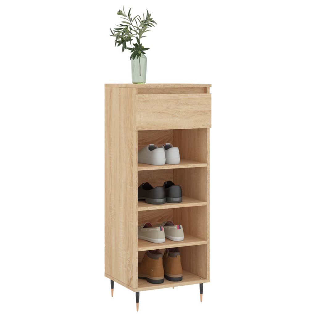 Vidaxl Cabinet da scarpe 40x36x105 cm Properpata in legno Oak colorato