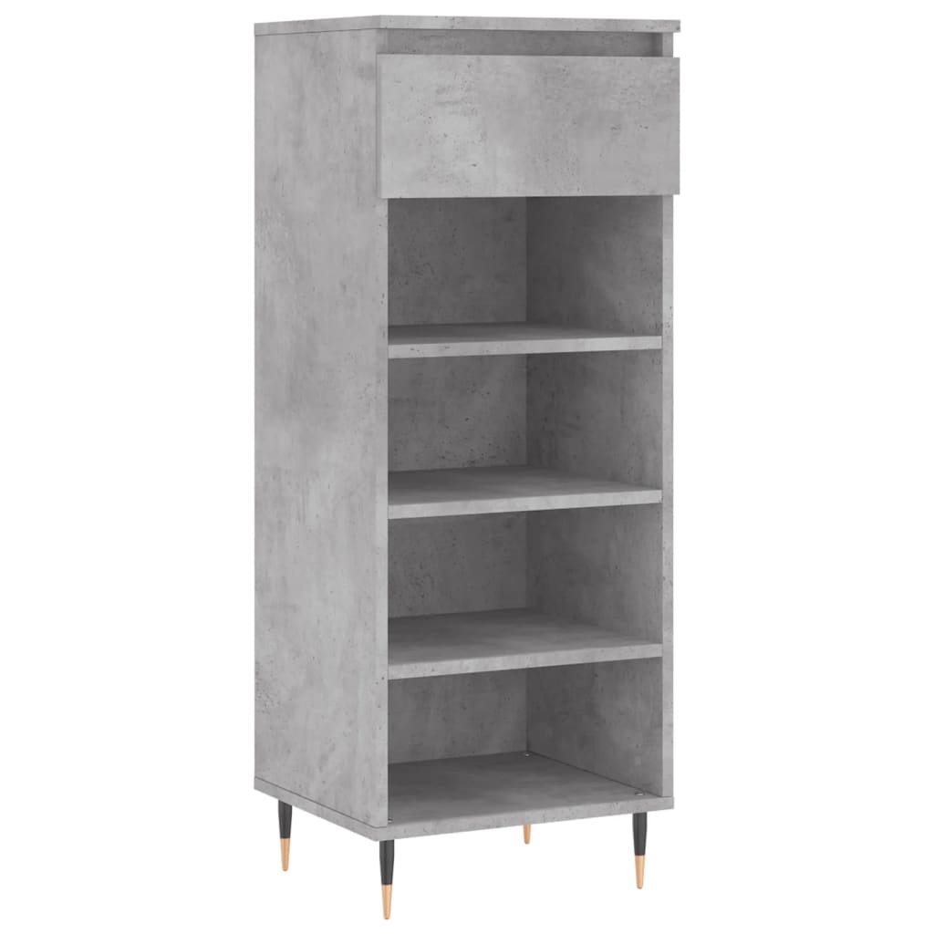 Vidaxx meuble à chaussures 40x36x105 cm dérivé du bois béton gris