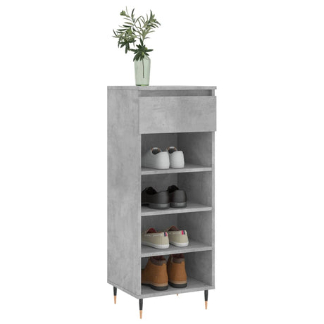 Vidaxx meuble à chaussures 40x36x105 cm dérivé du bois béton gris