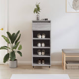 VidaXL armoire à chaussures 40x36x105 cm bois d'ingénierie gris sonoma