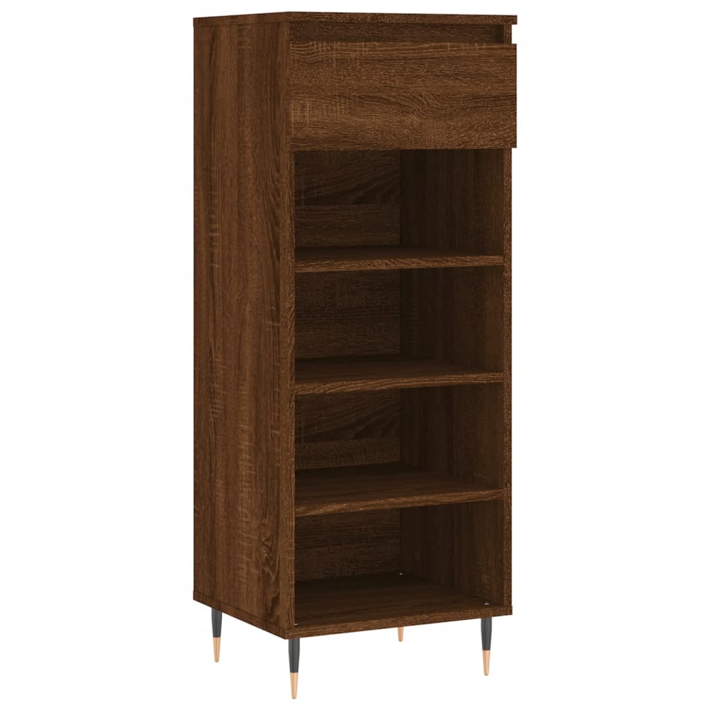 Vidaxx armoire à chaussures 40x36x105 cm bois fini couleur chêne marron
