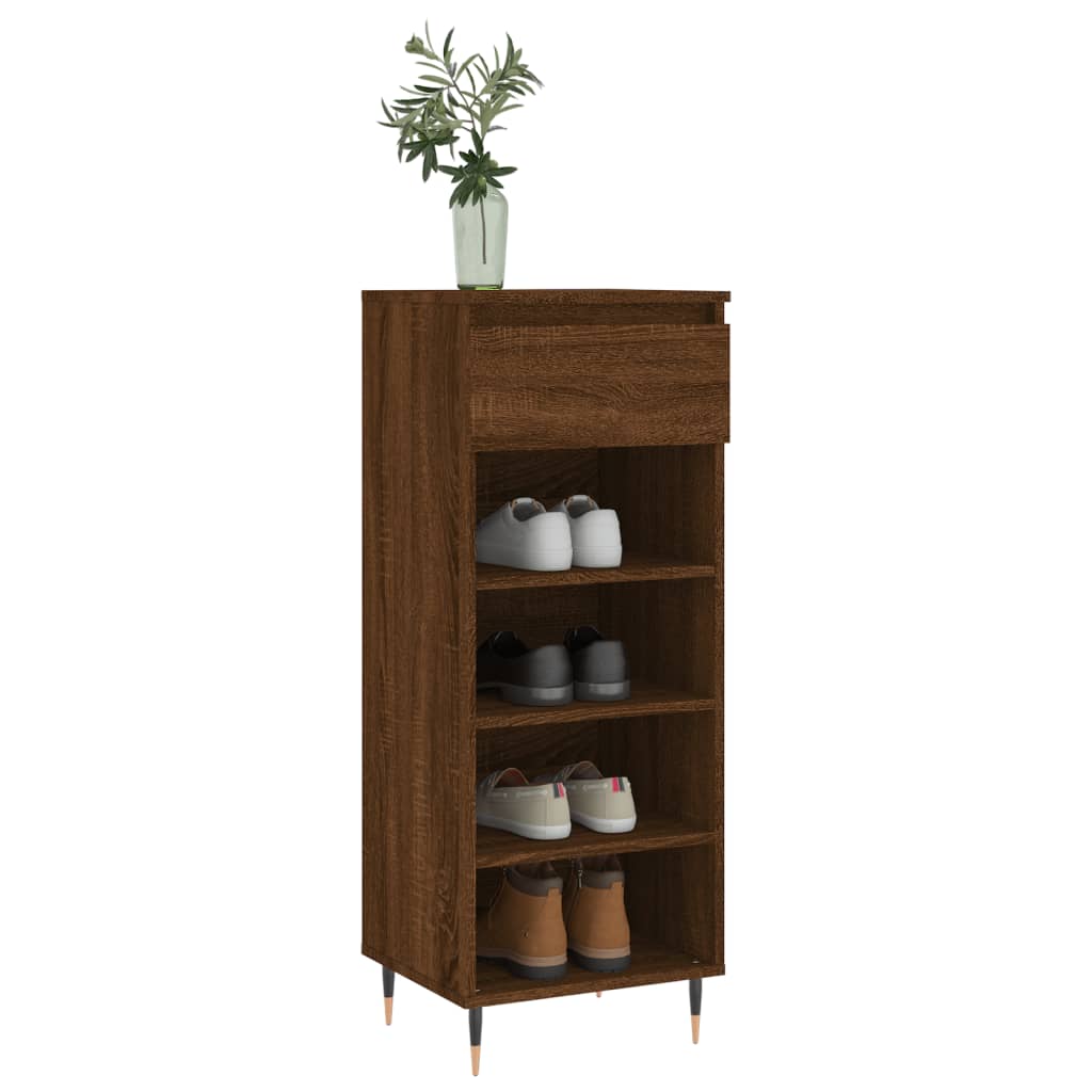 Vidaxx armoire à chaussures 40x36x105 cm bois fini couleur chêne marron