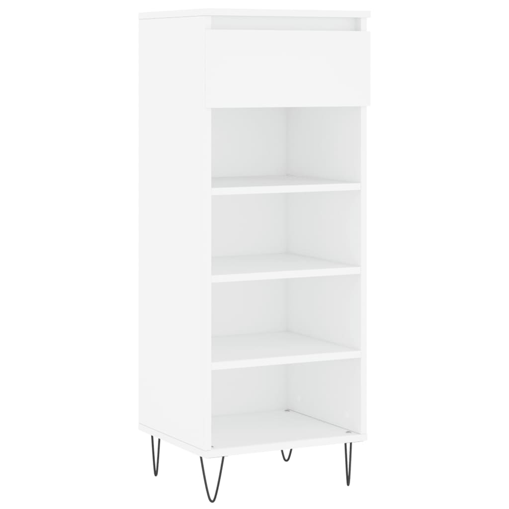 Vidaxl Shoe Cabinet 40x36x105 cm forarbejdet træhvide