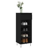 Vidaxx armoire à chaussures 40x36x105 cm bois fini noir