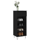 Vidaxl Shoe Cabinet 40x36x105 cm Property Wood Black