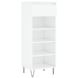 Vidaxx armoire à chaussures 40x36x105 cm bois fini blanc brillant