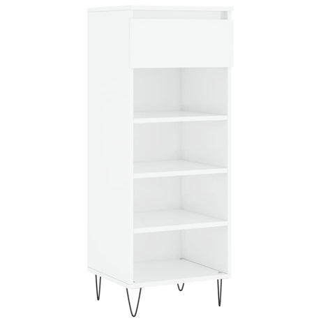 Vidaxx armoire à chaussures 40x36x105 cm bois fini blanc brillant