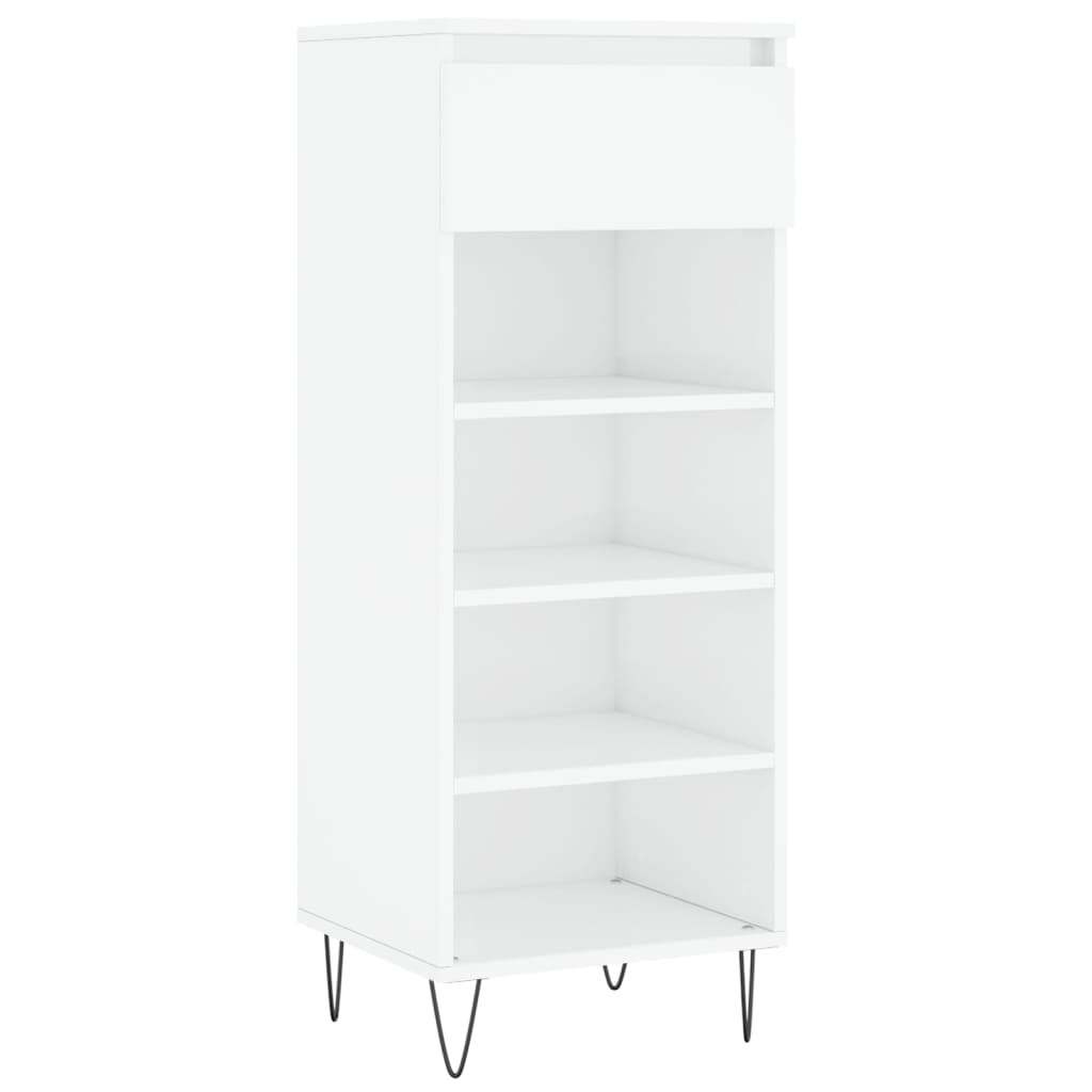 Vidaxl Shoe Cabinet 40x36x105 cm Forarbejdet træ Højglans hvid