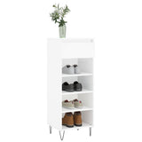 Vidaxx armoire à chaussures 40x36x105 cm bois fini blanc brillant