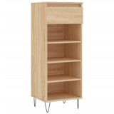 Armoire à chaussures vidaxl 40x36x105 cm en bois de bois de chêne sonoma coloré