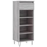 Armoire à chaussures Vidaxl 40x36x105 cm en bois de bois de gris sonoma