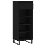 Vidaxx armoire à chaussures 40x36x105 cm bois fini noir