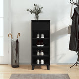 Vidaxx armoire à chaussures 40x36x105 cm bois fini noir