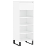 Vidaxx armoire à chaussures 40x36x105 cm bois fini blanc brillant