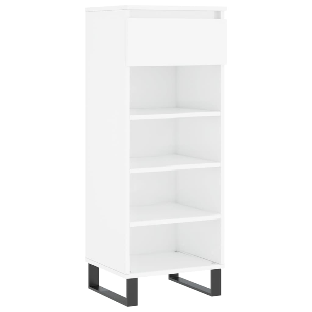 Vidaxl Shoe Cabinet 40x36x105 cm Forarbejdet træ Højglans hvid