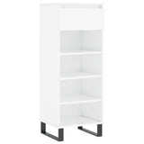 Vidaxl Cabinet da scarpe 40x36x105 cm Bianco di legno trasformato in legno