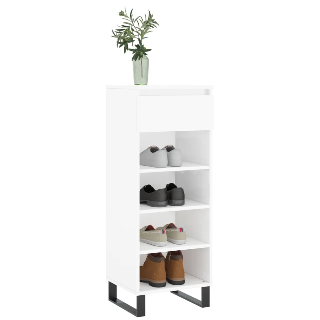 Vidaxl Cabinet da scarpe 40x36x105 cm Bianco di legno trasformato in legno