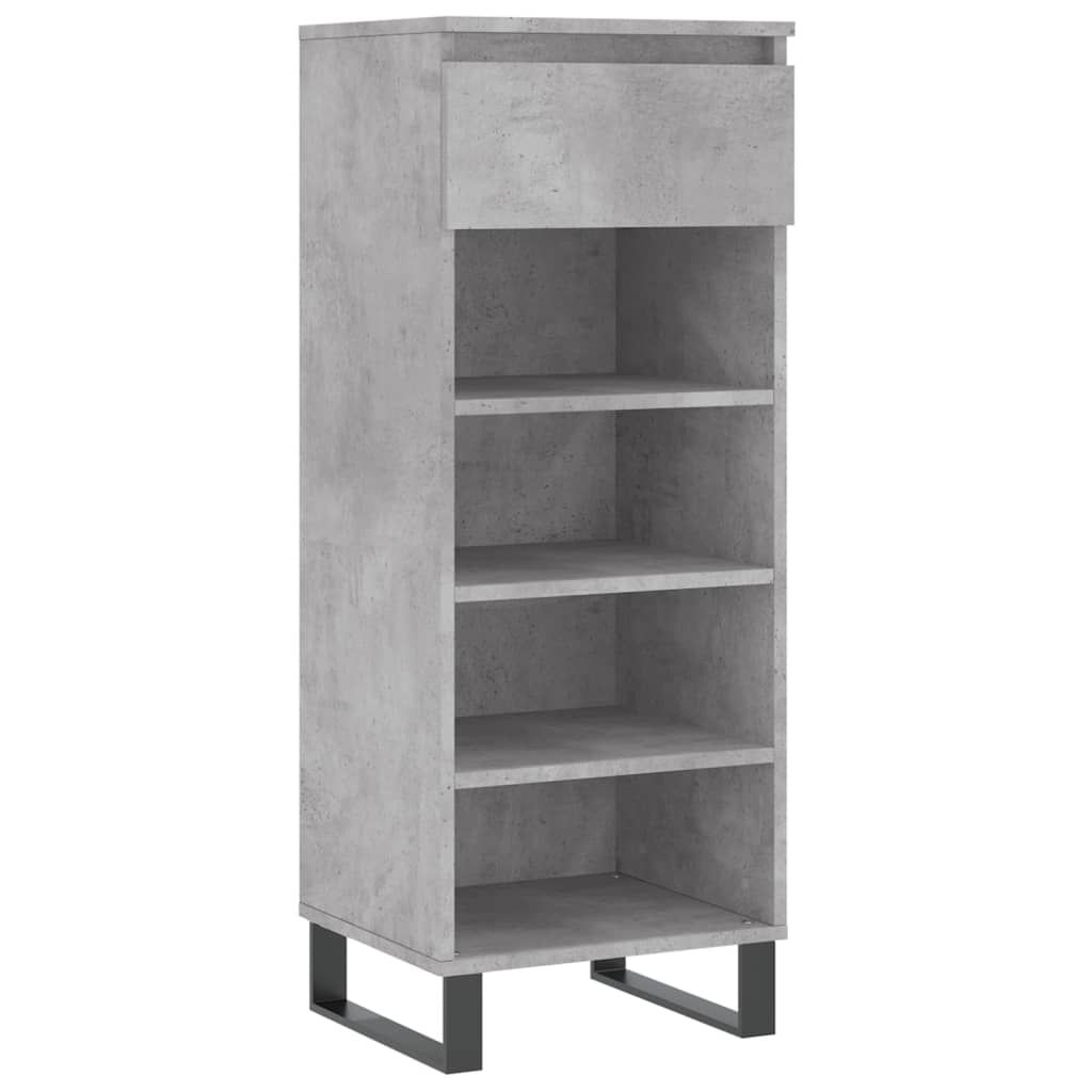Vidaxx meuble à chaussures 40x36x105 cm dérivé du bois béton gris