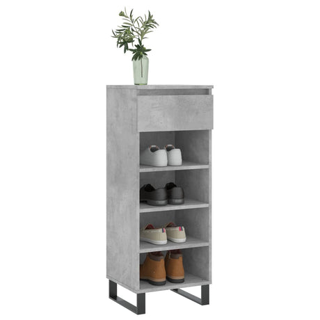 Vidaxx meuble à chaussures 40x36x105 cm dérivé du bois béton gris