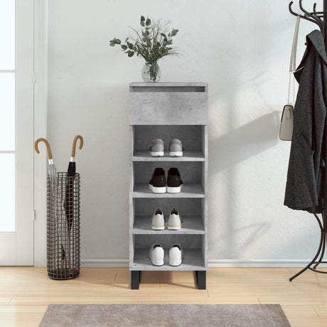 Vidaxx meuble à chaussures 40x36x105 cm dérivé du bois béton gris