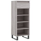 Gabinete de zapatos Vidaxl 40x36x105 cm de madera propiedad Grey Sonoma