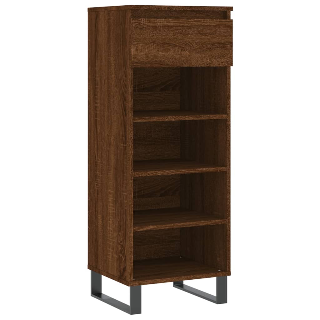 Vidaxx armoire à chaussures 40x36x105 cm bois fini couleur chêne marron